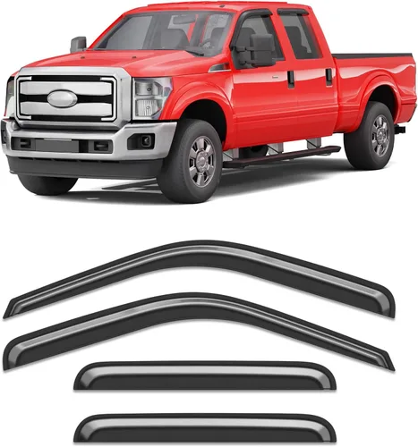 Miniatura 27 de Protectores de lluvia aptos para Dodge Ram 1500 2009-2024, Ram 2500 y 3500 2010-2025, deflectores de lluvia extragruesos para ventana, viseras
