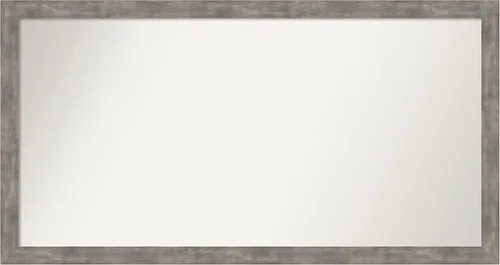 Miniatura 202 de Amanti Art Silver Bathroom Mirror for Over Sink, 24x49 Custom Made Marred Pewter Rectangle Vanity Mirror, Oversize Casual Wood Frame, Hangs Estaño