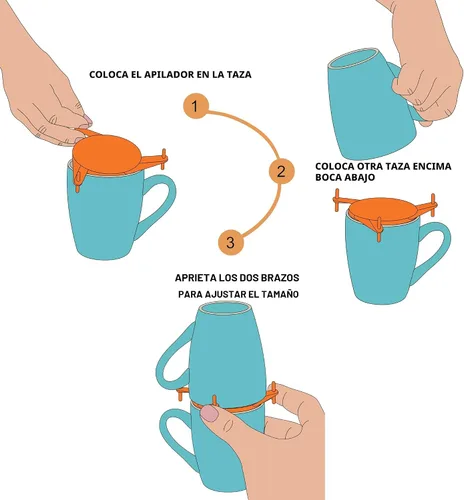 Miniatura 5 de ELYPRO Organizadores y almacenamiento de tazas de café, organizador de estantes de gabinete de cocina, organización de armario y despensa