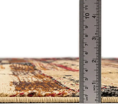Miniatura 2 de Unique Loom Saturn Collection - Alfombra de área Vue (Runner 2 pies 2 pulgadas x 5 pies 0 pulgadas, multi/beige)