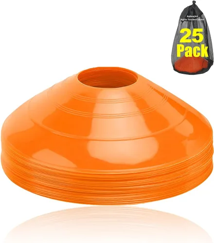 Miniatura 7 de Ashsajkd Juego de 25/50/100 conos de fútbol de agilidad con bolsa de transporte y para conos de fútbol para entrenamiento, fútbol, baloncesto