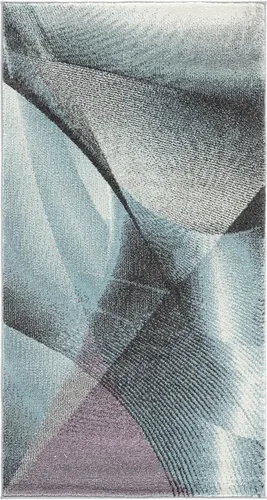 Miniatura 2 de SAFAVIEH Hollywood Collection - Alfombra decorativa de 4 x 6 pies, color gris y azul claro, diseño moderno de mediados de siglo, no desprende pelusa