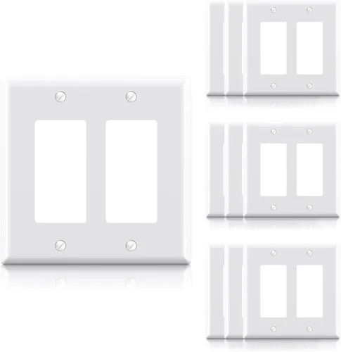 Miniatura 32 de ELEGRP Placas decorativas de pared de 3 posiciones, tamaño mediano 4.88" H x 6.75" L, cubierta frontal termoplástica irrompible para interruptor
