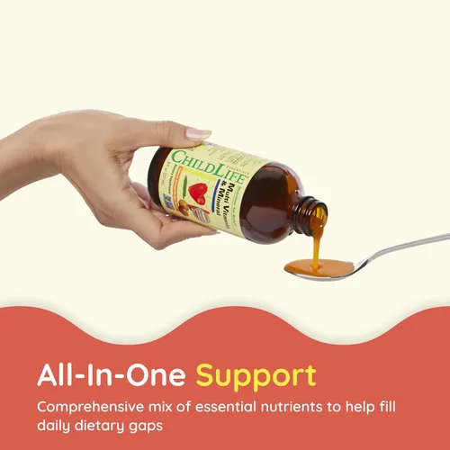 Miniatura 7 de CHILDLIFE ESSENTIALS Multivitamínico y mineral para niños, vitaminas para niños, suplemento multivitamínico líquido para el bienestar de niños