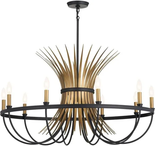 Miniatura 10 de Kichler Baile - Candelabro de 6 luces de 29 pulgadas en latón natural y negro