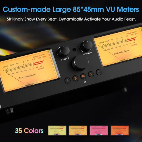 Miniatura 4 de Douk Audio VU3 PRO Medidor VU Analógico Dual, Interruptor de Amplificador de 2 Vías, Selector de Altavoces, Caja Conmutadora de Audio