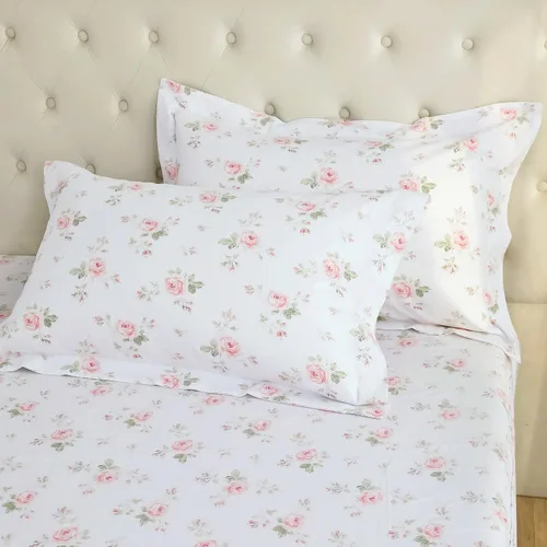Miniatura 5 de QSH Juego de 2 fundas para almohada de algodón tamaño Queen, diseño floral vintage chic con estampado de rosas, fundas para almohada con cierre