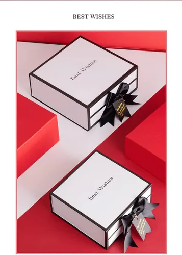 Miniatura 4 de Homeanda Paquete de 3 cajas de cartón negro de diferentes tamaños con tapa superior para Navidad, cumpleaños, día de la madre, Pascua, despedidas