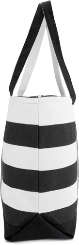 Miniatura 4 de DALIX - Bolsa de playa a rayas para mujer, diseño de rayas, color negro