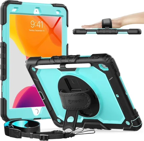 Miniatura 24 de Timecity - Funda para iPad de 9ª/8ª/7ª generación, de 10.2 pulgadas, funda protectora resistente con protector de pantalla, soporte giratorio
