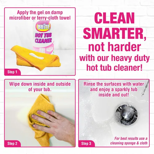 Miniatura 5 de Quick 'n Brite - Limpiador de bañera de hidromasaje resistente, gel de limpieza no abrasivo, 16 onzas (el embalaje puede variar)