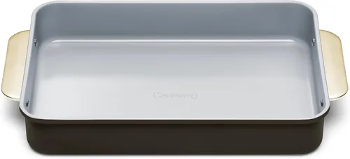 Caraway Sartén rectangular de cerámica antiadherente de 9 x 13 pulgadas, revestimiento de cerámica naturalmente resbaladizo, no tóxico, libre de
