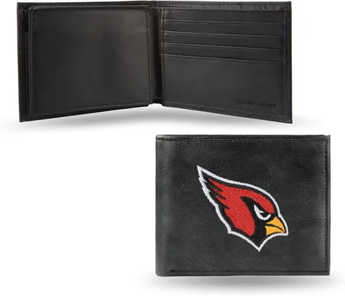 Miniatura 27 de Rico Industries Billetera de cuero bordada para hombre de la NFL