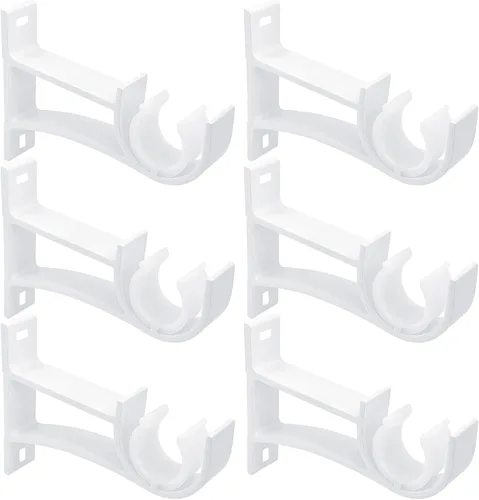 Soporte para barra de cortina, soportes resistentes para barra de cortina, ganchos para barra de cortina, soportes de cortina individuales para
