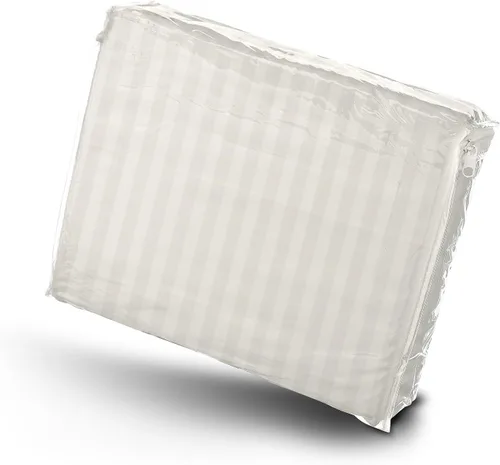 Miniatura 4 de Lujoso juego de sábanas de 6 piezas + 2 fundas de almohada adicionales – Dobby Stripe – Cómodo y transpirable – Sábanas de lujo para hotel