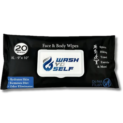 Miniatura 10 de Wash Yo Self Body Wipes - Toallitas húmedas desechables empaquetadas individualmente para niños y adultos, paquete de 40