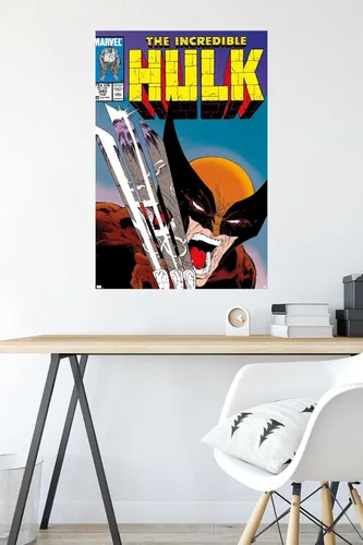 Miniatura 4 de Marvel Comics X-Men - Póster de pared de Wolverine Incredible Hulk #340, 34 pulgadas de largo x 22.4 pulgadas de ancho, versión premium sin marco