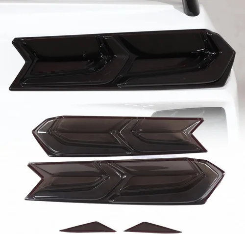 Cubierta de luces traseras de automóvil compatible con Corvette C8 Stingray Z06 E-Ray 2020-2023 2024 2025, cubierta de lámpara trasera ahumada