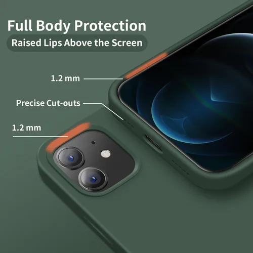Miniatura 4 de Cordking Funda diseñada para iPhone 12, diseñada para iPhone 12 Pro, funda de teléfono de silicona a prueba de golpes
