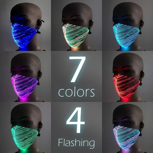 Miniatura 6 de NeonPunk Máscara facial luminosa LED recargable, Negro