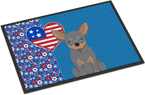 Miniatura 109 de Caroline's Treasures WDK5119JMAT Airedale Terrier USA - Tapete para interiores o exteriores, 24 x 36 pulgadas, tapete para puerta delantera