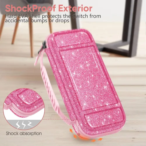 Miniatura 7 de FINTIE Carrying Case for Nintendo Switch Lite 2019, [Shockproof] Hard Shell Protective Cover Travel Bag with Game Card & Micro SD Card Slots for