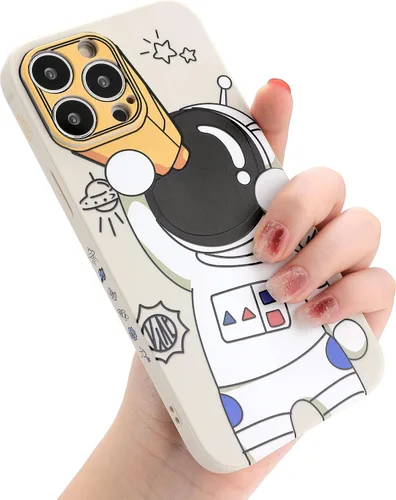 Miniatura 40 de Yonds Queen para iPhone 7 Plus / 8 Plus, linda funda con diseño de astronauta de dibujos animados, elegante parachoques de TPU suave, protectora