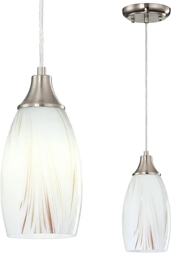 Miniatura 25 de karyfine Mini lámparas colgantes de vidrio artístico para isla de cocina, hechas a mano en color teja con vidrio dorado, iluminación colgante