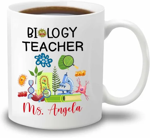 Miniatura 13 de Taza de café personalizada para profesor de arte, taza de café de cerámica para profesores de arte, regalos para graduación, taza de té blanca