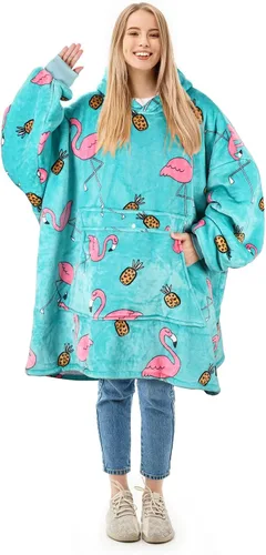 Miniatura 17 de Solaris Manta de gran tamaño con capucha y bolsillo para mascotas, cálida y súper suave y acogedora sudadera Sherpa con capucha para mujeres