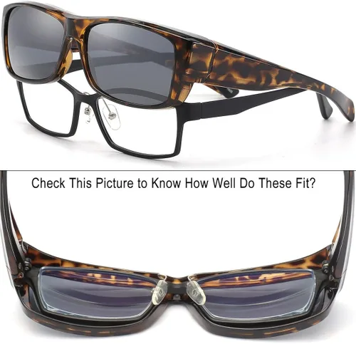 Miniatura 4 de CAXMAN Polarized Over Glasses Sunglasses for Prescription Frames, Small Medium & Oversized