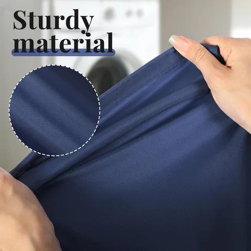 Miniatura 3 de Woanger Paquete de 12 bolsas de lavandería extragrandes de 28 x 45 pulgadas, lavables a granel, bolsa de lavandería de viaje con cierre de cordón