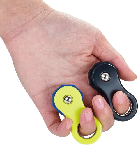 Miniatura 10 de Yolscue Juguete para ansiedad, juguete giratorio para adultos y niños, regalos adecuados para niños con autismo y TDAH, juguete silencioso de Negro