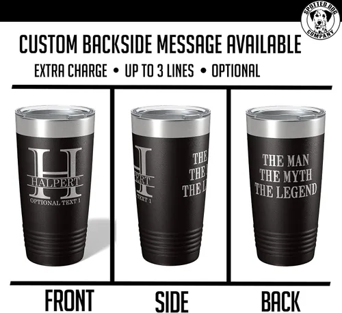 Miniatura 5 de Vaso de acero inoxidable aislado con tapa de 20 onzas (17 colores) con recubrimiento en polvo, grabado personalizado, idea de regalo grabada