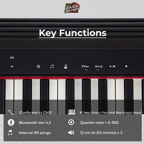 Miniatura 4 de Roland GO-61P - Paquete de piano digital de 61 teclas con soporte ajustable, pedal de sostenimiento, lecciones en línea y paño de pulido de Austin