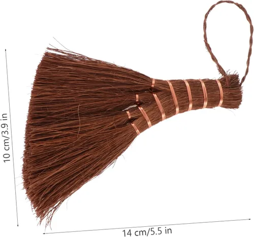 Miniatura 2 de Healeved 1 unid mini escoba marrón pequeña escoba natural pequeña escoba barredora portátil herramientas miniatura mini escritorio madera escoba