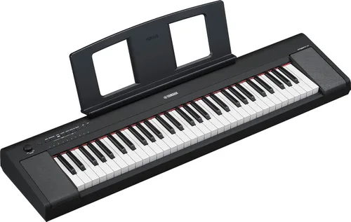 Yamaha Piaggero NP15B - Piano digital ultraportátil de 61 teclas, teclas sensibles al tacto, metrónomo, función de grabación, negro