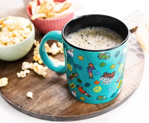 Miniatura 6 de Toynk Scooby-Doo - Taza de cerámica con patrón de calcomanías Taza de café grande para expreso, cafeína, bebidas, artículos esenciales