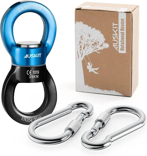 Miniatura 13 de Giradisco Negro Azul, Dispositivo Giratório de 30 kN, Accesorio de Colgar Más Seguro