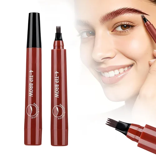 Miniatura 10 de Lápiz de cejas Microblading, resistente al agua, para mujer, con 4 puntas, maquillaje mágico natural para cejas, lápiz de contorno de trazos finos