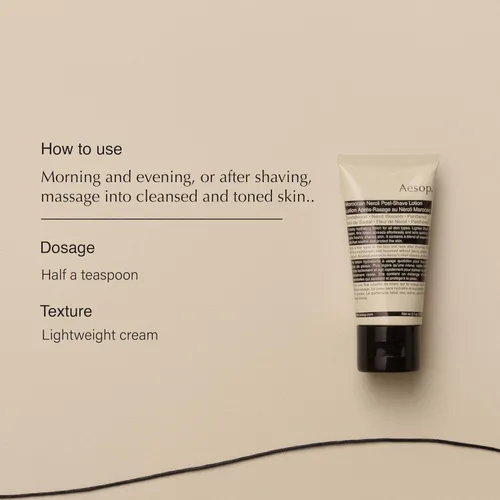 Miniatura 2 de Aesop Loción marroquí Neroli Post Shave Loción hidratante diaria unisex potenciada con aceites botánicos Calma y calma la piel 2 onzas / 2.0