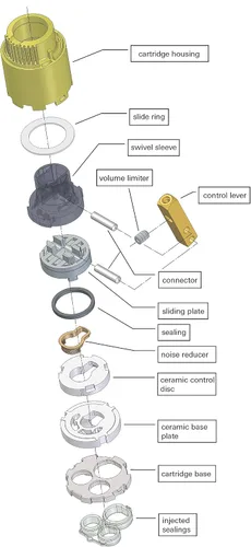 Miniatura 5 de Grohe 46374000 Reemplazo grifo cartucho de cerámica, Cromo