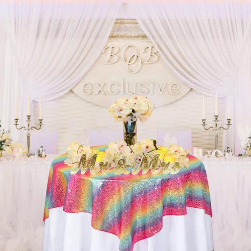 Miniatura 16 de DUOBAO Mantel Redondo Amarillo de 60 Pulgadas Mantel de Mesa con Lentejuelas Decoración de Cumpleaños Manteles con Lentejuelas Manteles de Mesa