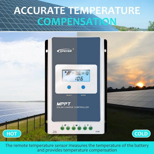 Miniatura 7 de EPEVER Controlador de carga solar de 30 A, controlador de carga de panel solar MPPT, controlador de carga de 12 V/24 V, trabajo automático, máximo