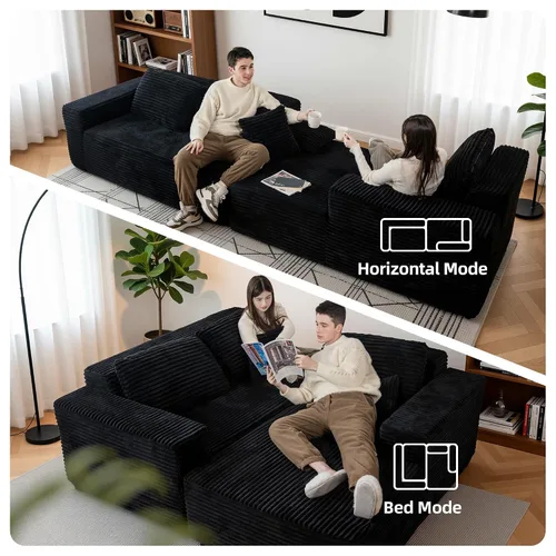Miniatura 5 de YDN Sofá de sofá deshuesado de 110 pulgadas, sofás seccionales para sala de estar, sofá nube con diván, juego de sofá modular en forma de L, diván
