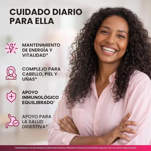 Miniatura 3 de Multivitamínico para mujer - Complejo B Alimentos integrales Apoyo al crecimiento del cabello Digestión y metabolismo Hierro