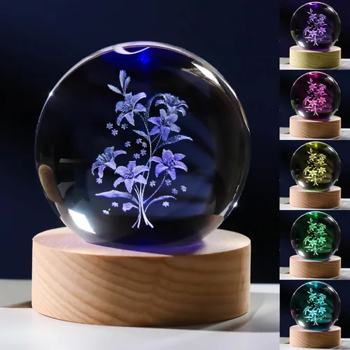Miniatura 44 de Regalos de ajolote 3D para mujer, bola de cristal de 2.362 in, figuras de ajolote, decoración de animales de cristal, artículos de animales
