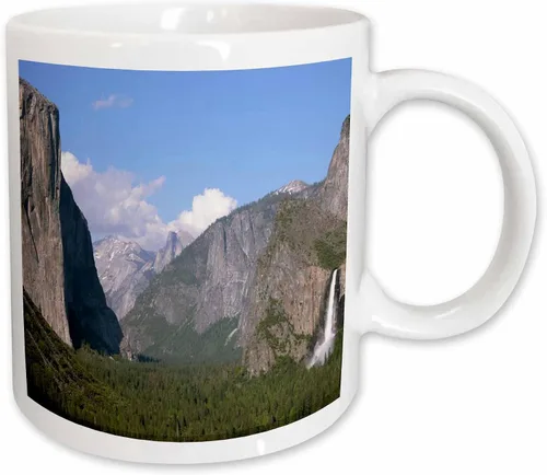 Miniatura 10 de 3dRose El Capitan and Bridalveil Falls in Yosemite National Park - Taza de dos tonos (11 onzas), color negro