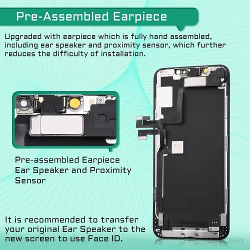 Miniatura 3 de Para iPhone 11 Pro Max Reemplazo de pantalla LCD táctil 3D Digitalizador 6.5 "Montaje de marco completo Auricular frontal oído altavoz sensor Kit