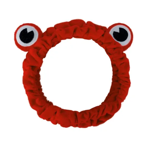 Miniatura 27 de Jowmoy Bonita diadema de orejas de conejo, diseño de ojo de rana, elástica para lavar la cara, para mujeres, maquillaje, ducha, spa. Q-Orejas